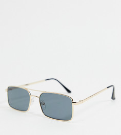 Прямоугольные солнцезащитные очки в золотистой оправе South Beach-Золотистый