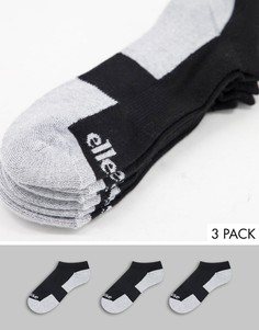 Набор из 3 пар спортивных носков черного и серого цвета ellesse-Многоцветный