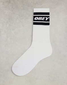 Белые носки с черными полосками Oobey Cooper-Белый