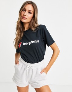 Черная футболка с логотипом на груди Berghaus Heritage-Черный цвет