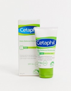 Ежедневное увлажняющее средство для чувствительной кожи Cetaphil SPF 50+, 50 г-Очистить