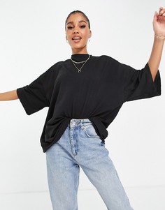 Базовая oversized-футболка черного цвета Missguided-Черный цвет