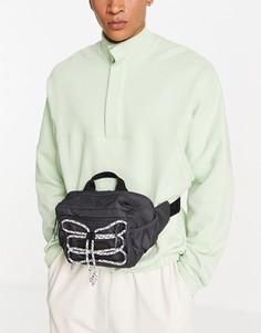 Черная сумка-кошелек на пояс с отделкой веревкой adidas Originals RYV-Черный цвет
