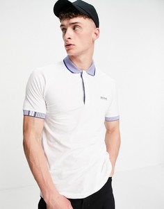 Поло белого цвета BOSS Athleisure Paule 2-Белый
