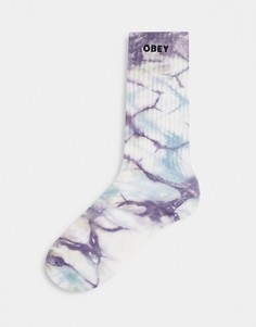 Фиолетовые носки с принтом тай-дай Obey Mountain-Фиолетовый цвет