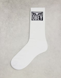 Белые носки Obey Eyes-Белый