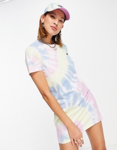 Разноцветное платье-футболка со спиральным принтом тай-дай Vans-Многоцветный