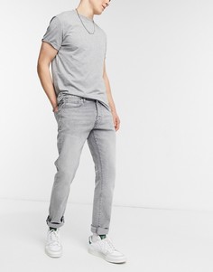 Серые узкие джинсы из эластичного органического хлопка Topman-Серый