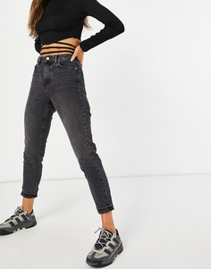 Черные выбеленные джинсы в винтажном стиле Topshop-Черный