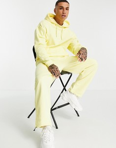 Спортивный костюм из органического хлопка с худи в стиле "oversized" и джоггерами в стиле "super oversized" ASOS DESIGN-Желтый