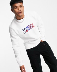 Белый свитшот с логотипом Tommy Jeans ombre Corp