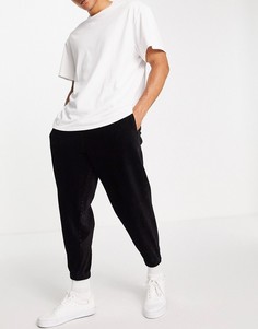 Велюровые джоггеры в стиле oversized от комплекта ASOS DESIGN-Черный цвет