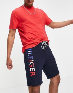 Спортивные шорты с логотипом Tommy Hilfiger USA-Темно-синий