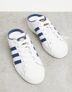 Белые мюли adidas Originals Superstar-Белый