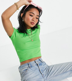 Повседневная футболка зеленого цвета Topshop Petite-Зеленый цвет