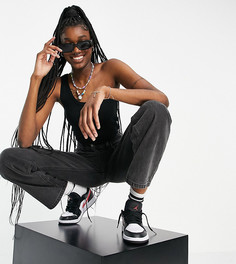 Черный топ на одно плечо COLLUSION