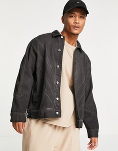 Черная джинсовая куртка adidas Originals-Черный цвет