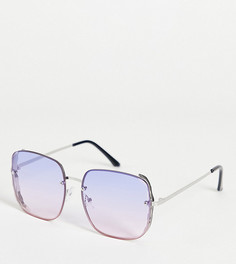 Солнцезащитные очки в стиле 00-х с сиреневыми линзами South Beach-Фиолетовый