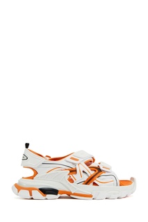 Бело-оранжевые спортивные сандалии Balenciaga