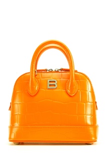 Оранжевая кожаная сумка Ville XXS Balenciaga