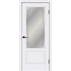 Межкомнатная дверь Айова остекленная Белая 60х200 cм Vell Doris