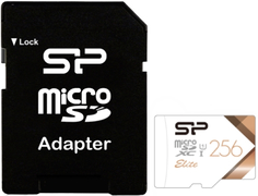 Карта памяти Silicon Power microSDXC 256GB Elite + адаптер (SP256GBSTXBU1V21)