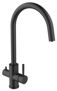 Смеситель для кухни AGGER Zest, с каналом питьевой воды, матовый черный (A0700744)