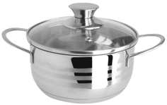 Кастрюля с крышкой REGENT-INOX 93-BIMv-05 Bimbo, 1,5 л, 16*8 см