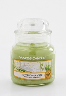 Свеча ароматическая Yankee Candle маленькая в стеклянной банке Райский сад Afternoon Escape 104г / 25-45 часов