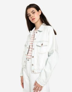 Джинсовая куртка oversize с резинкой Gloria Jeans