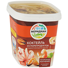 Коктейль из морепродуктов Меридиан подкопченный в масле, 380 г Meridian