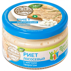 Риет Меридиан ЭКО лососевый с мягким творогом, 200 г Meridian
