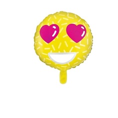 Шар воздушный Party Deco из фольги emoji любовь 45см