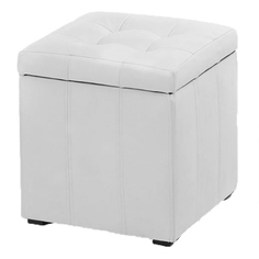 Банкетка Dreambag Модерна белая экокожа 46х46х46 см
