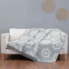 Плед Arya Home Ruby белый с серым 150х200 см