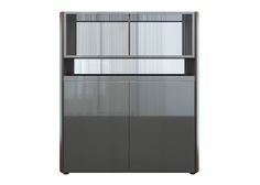 Витрина avila (mod interiors) серый 129x150x40 см.