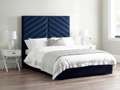Кровать memphis dark blue (idealbeds) синий 230x140x215 см.