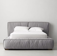 Кровать “sona” (idealbeds) серый 206x100x240 см.