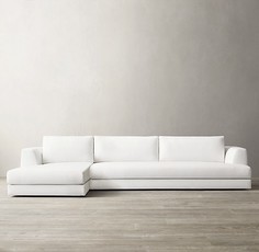 Угловой модульный диван crosby (idealbeds) белый 315x80x170 см.