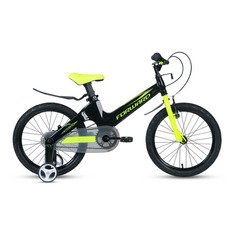 Велосипед FORWARD Cosmo 18 2.0 (2021), городской (детский), колеса 18", черный/зеленый, 13кг [1bkw1k7d1023]