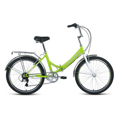 Велосипед Forward Valencia 24 2.0 городской складной рам.:16" кол.:24" фиолетовый/серый 15.2кг (RBKW