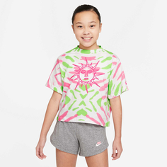 Подростковая футболка Sportswear Tee Boxy Tie Dye Nike