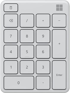 Цифровой блок Microsoft Bluetooth Number pad (серый)