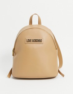 Светло-коричневый рюкзак с логотипом Love Moschino-Коричневый цвет