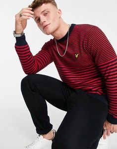 Трикотажный джемпер в полоску Lyle & Scott-Темно-синий