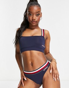 Темно-синие стринги с поясом в полоску Tommy Hilfiger-Темно-синий