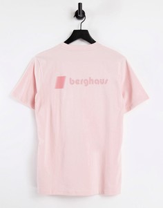 Розовая футболка с логотипом на груди и спине Berghaus Heritage-Розовый цвет