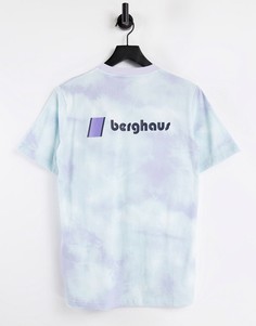 Фиолетовая футболка с принтом тай-дай и логотипами спереди и на спине Berghaus Heritage-Фиолетовый цвет
