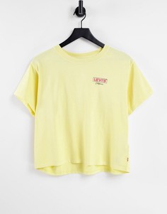 Желтая футболка с принтом в университетском стиле Levis-Желтый