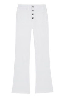 Белые расклешенные джинсы Maje
